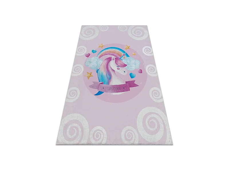 BAMBINO 2533 Waschteppich Einhorn, Regenbogen für Kinder Anti-Rutsch  80x150 cm
