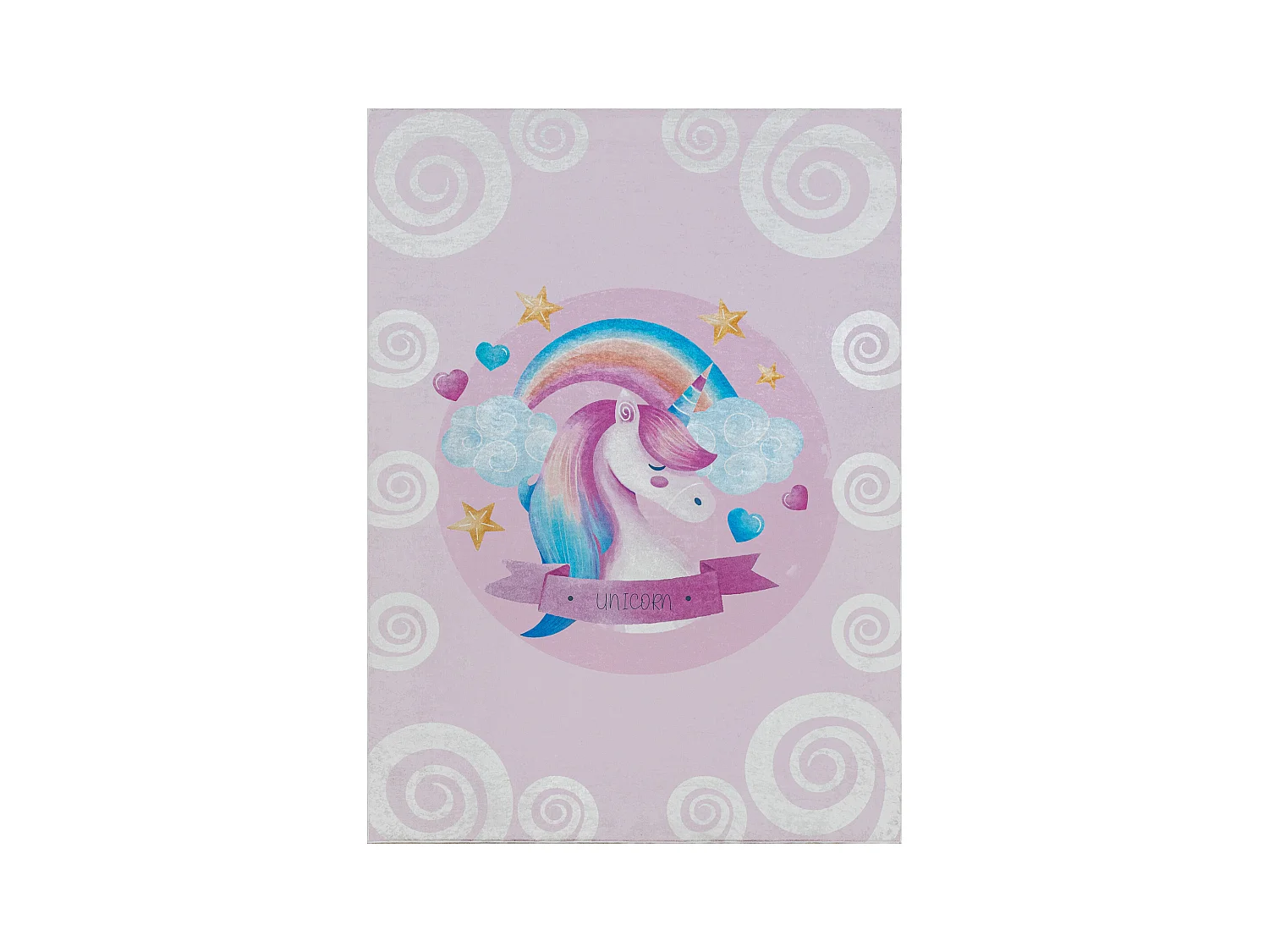 BAMBINO 2533 tapijt wasbaar Yksisarvinen, regenboog voor kinderen anti 80x150 cm