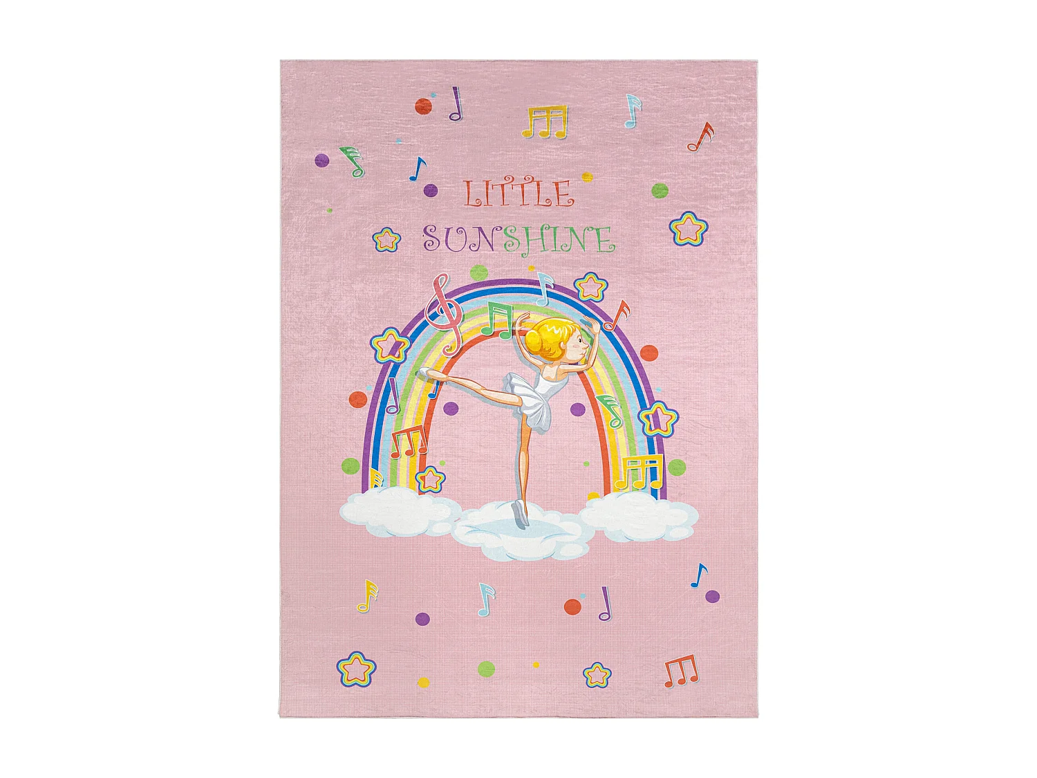 Alfombra lavable BAMBINO 41870 Bailarina, arcoiris para niños antides 120x170 cm