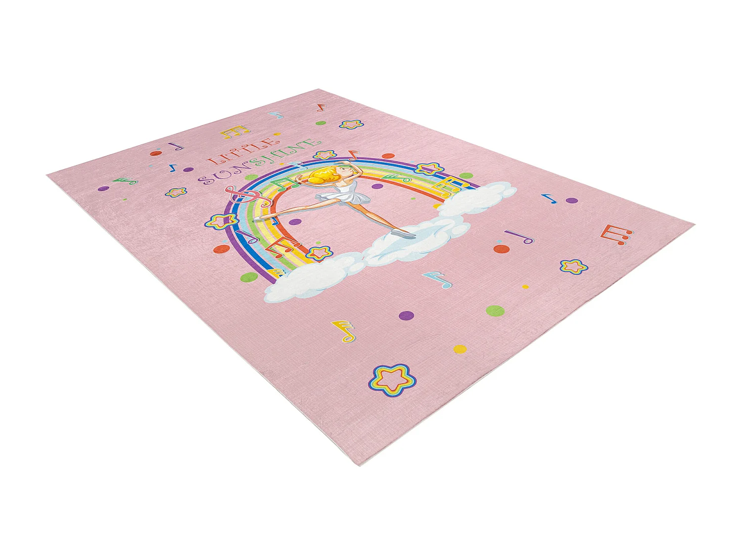 Alfombra lavable BAMBINO 41870 Bailarina, arcoiris para niños antides 120x170 cm