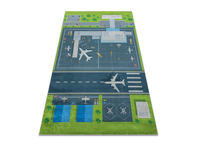 BAMBINO 46990 Tapete Aeroporto, aviões para crianças antiderrapante  140x200 cm