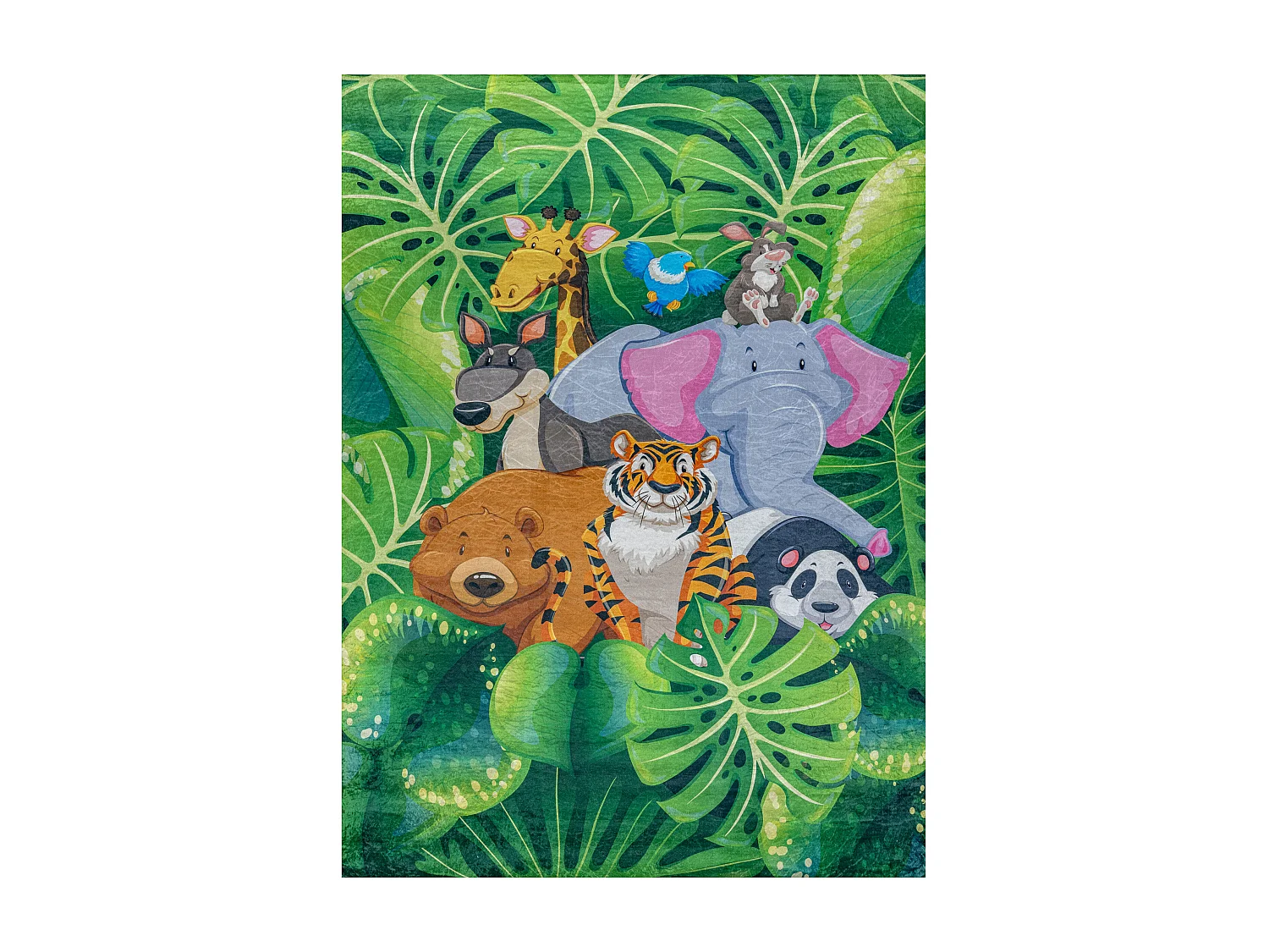 Tapis lavable BAMBINO 2651 Animaux, Jungle pour les enfants antidérap 160x220 cm