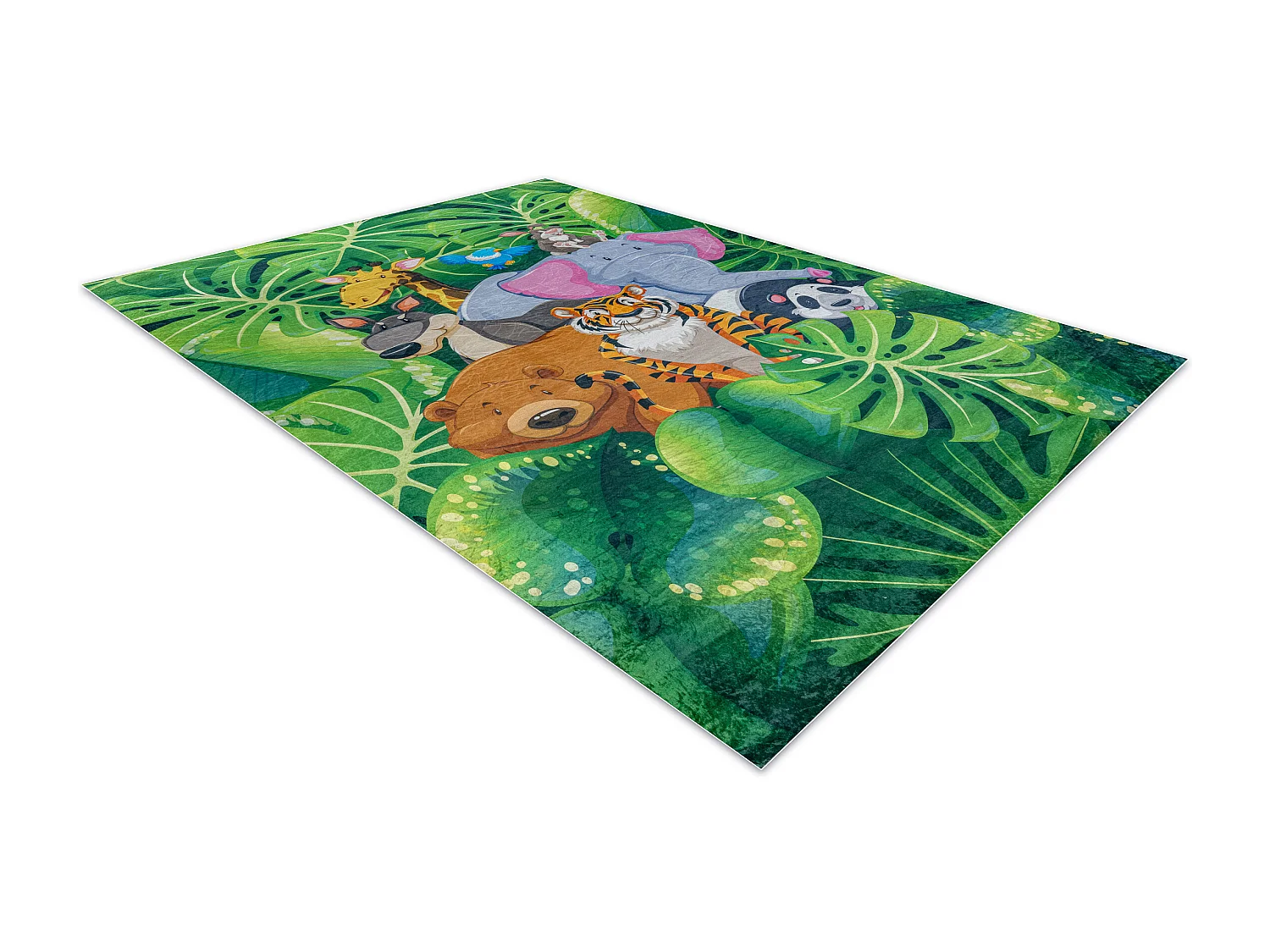 Tapis lavable BAMBINO 2651 Animaux, Jungle pour les enfants antidérap 160x220 cm