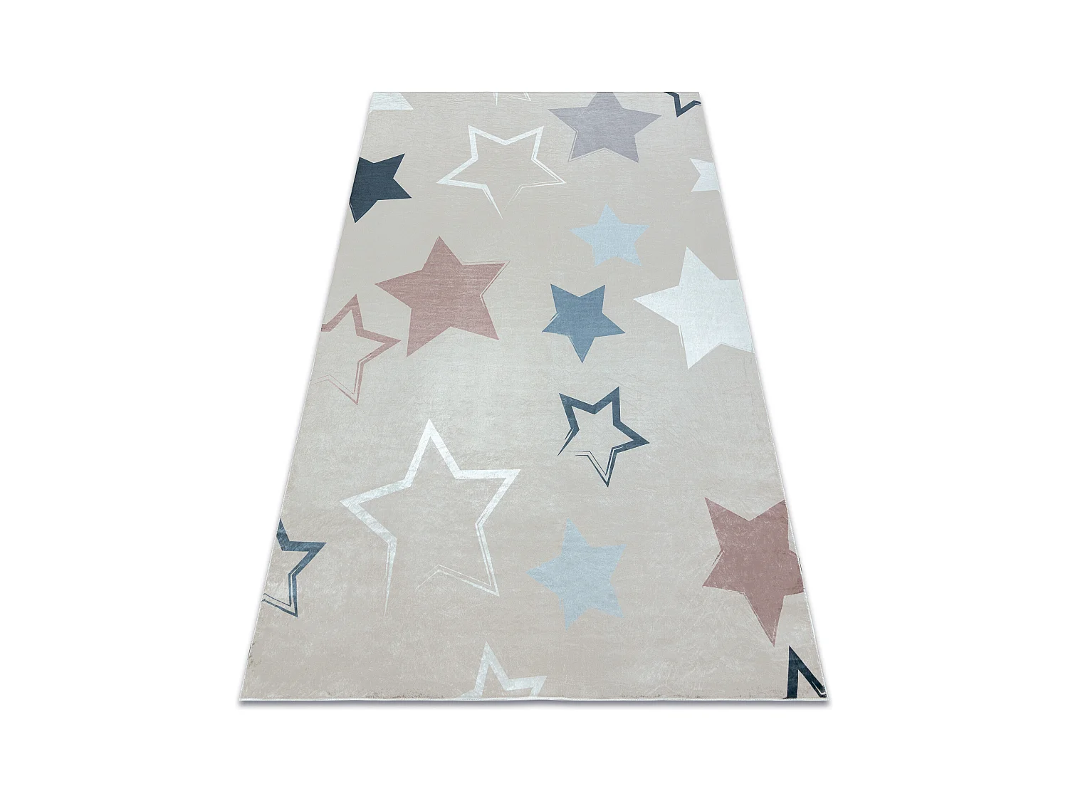 BAMBINO 48130 tapijt wasbaar Sterren voor kinderen antislip - beige /  200x290 cm