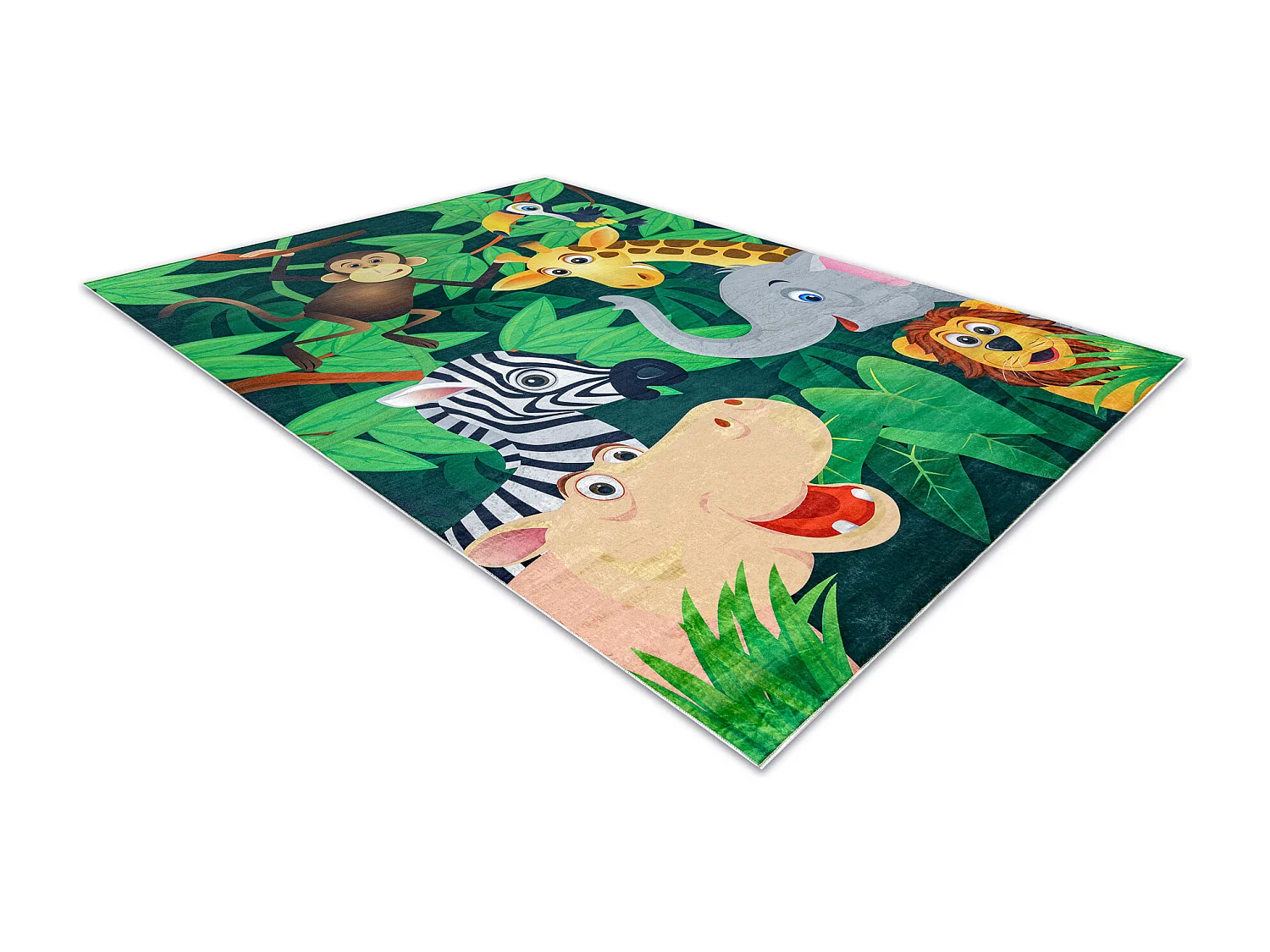 Tapis lavable BAMBINO 2705 Animaux, Afrique pour les enfants antidéra 120x170 cm