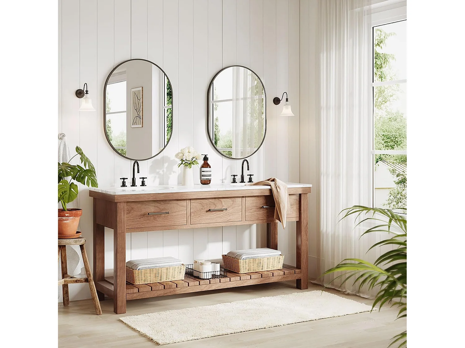 Dripex Miroir Mural 70x50cm Ovale Miroir de Maquillage avec Cadre en Alliage dAluminium Miroir de Dcoration pour Entre Chambre Sal