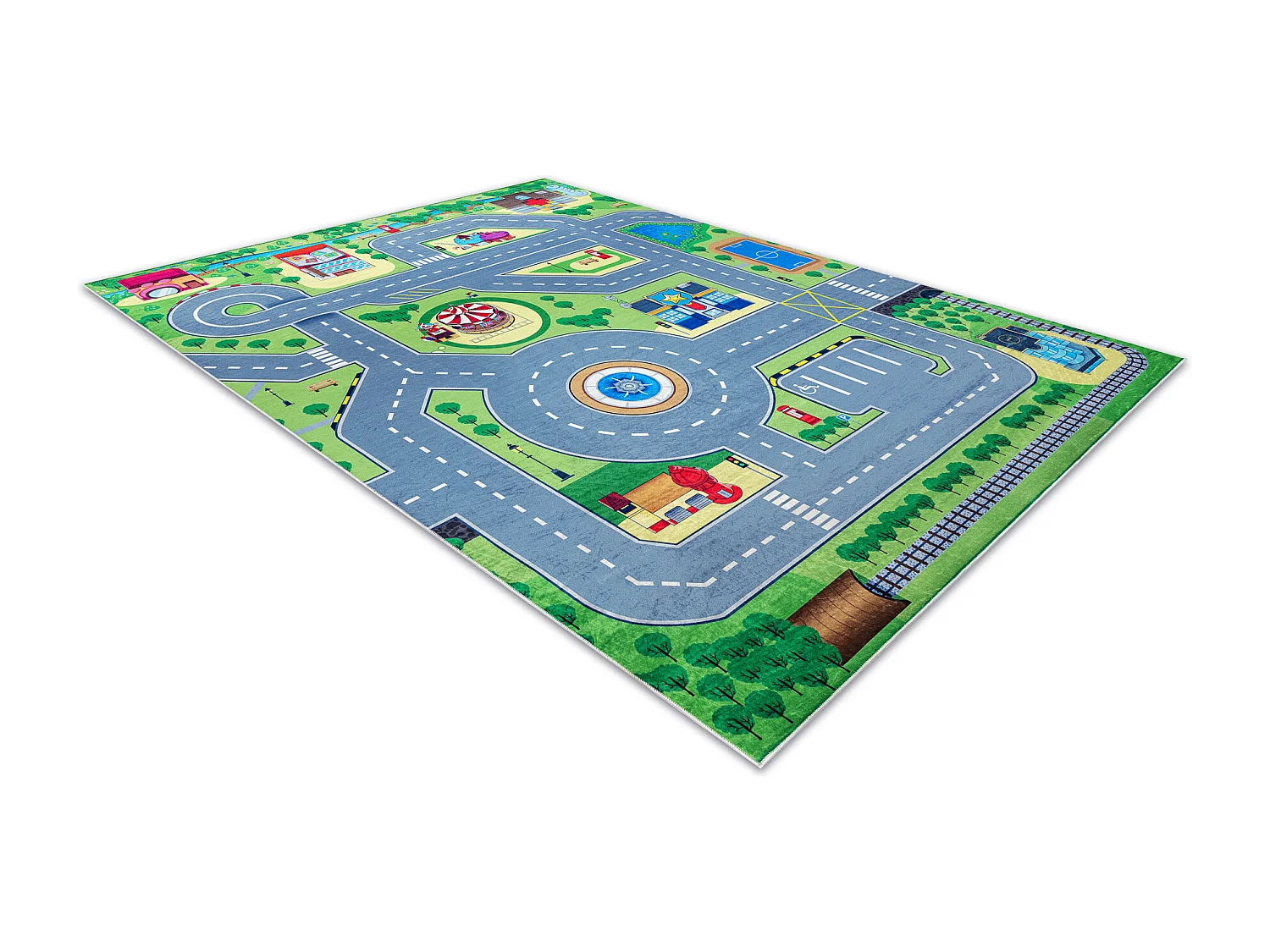 Tapis lavable BAMBINO 9028 Ville, rues pour les enfants antidérapant  160x220 cm