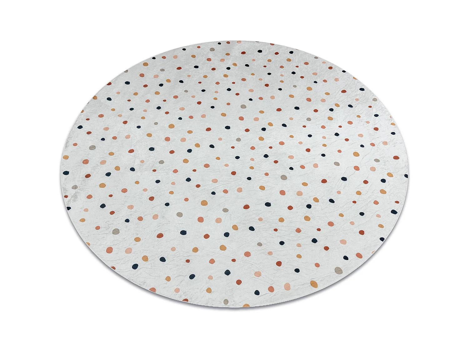 BAMBINO 47890 cirkel tapijt wasbaar Stippen voor kinderen antislip - w cercle 80 cm