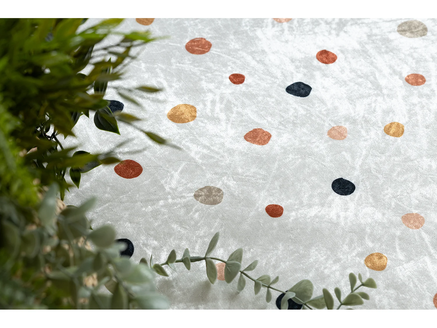 Tappeto lavabile BAMBINO 47890 cerchio Punti per bambini antiscivolo - cercle 80 cm