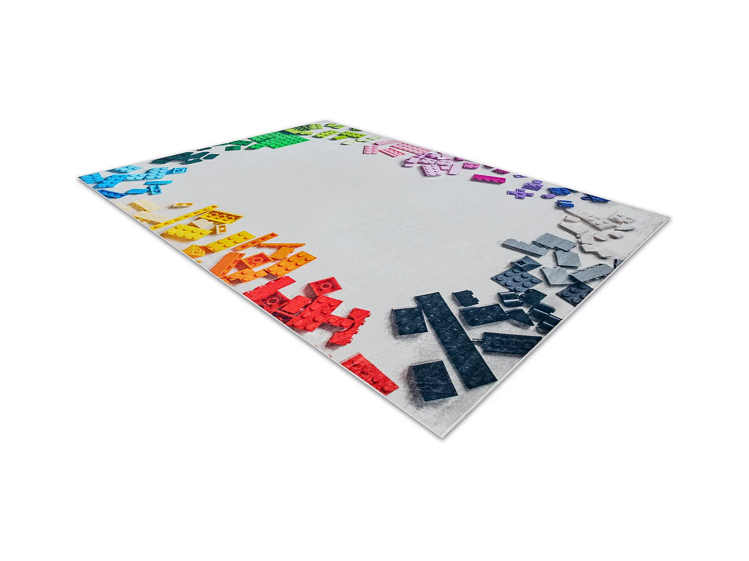 BAMBINO 38480 tapijt wasbaar Bouwpakket voor kinderen antislip - grijs 200x290 cm