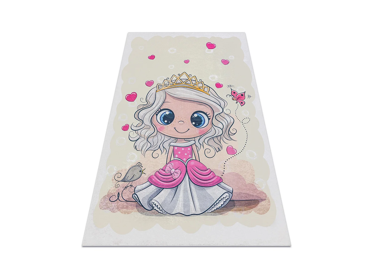 BAMBINO 43020 Tapete Princesa, estrelas para crianças antiderrapante  160x220 cm