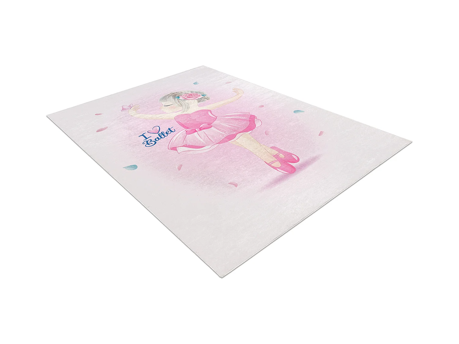BAMBINO 42830 tapijt wasbaar Ballerina voor kinderen antislip - roze 140x200 cm