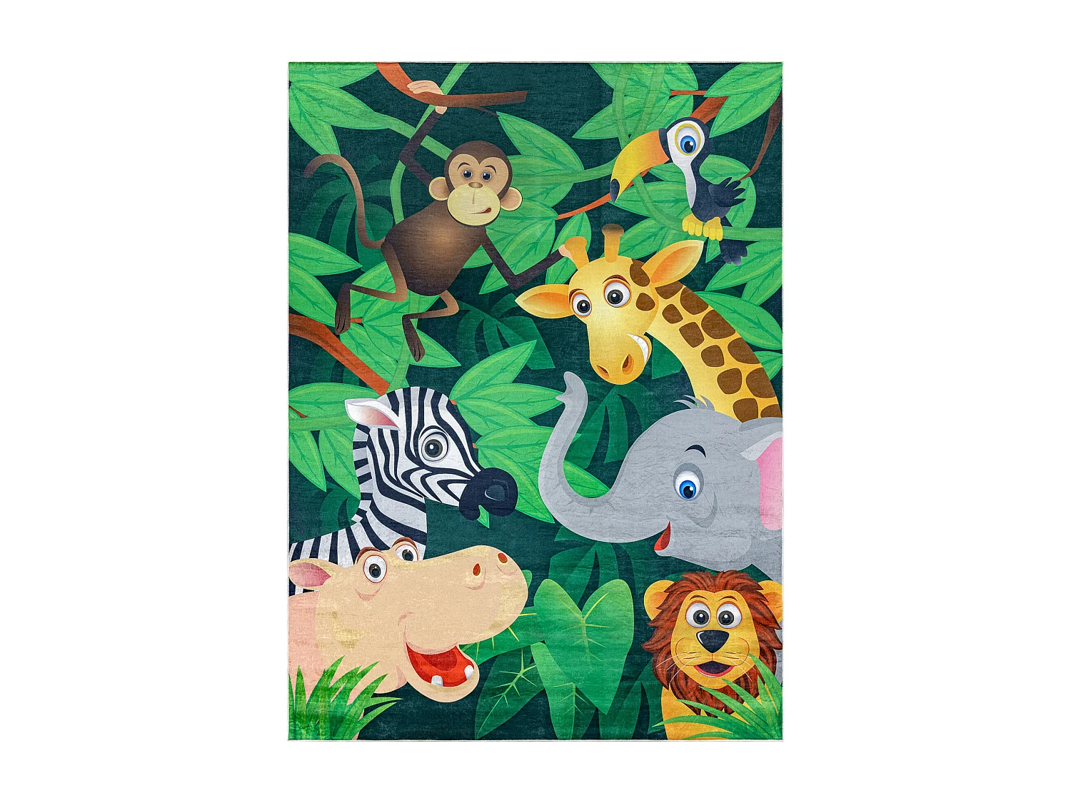 Tapis lavable BAMBINO 2705 Animaux, Afrique pour les enfants antidéra 80x150 cm