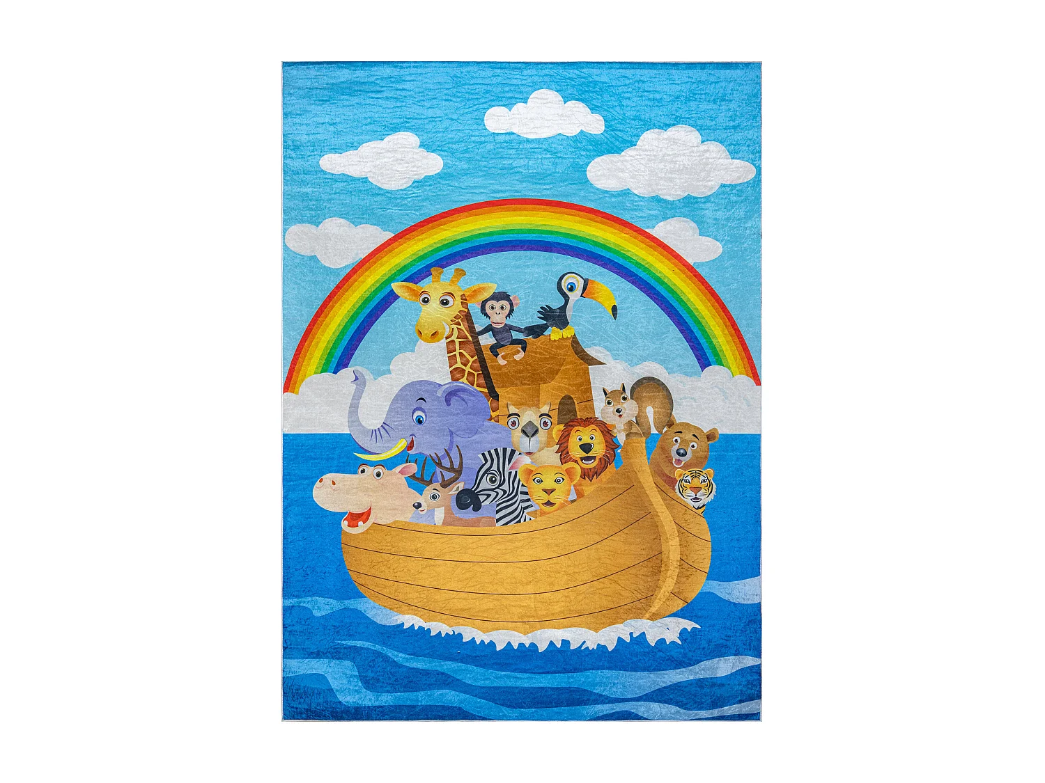 Tapis lavable BAMBINO 2685 Animaux, Bateau pour les enfants antidérap 80x150 cm