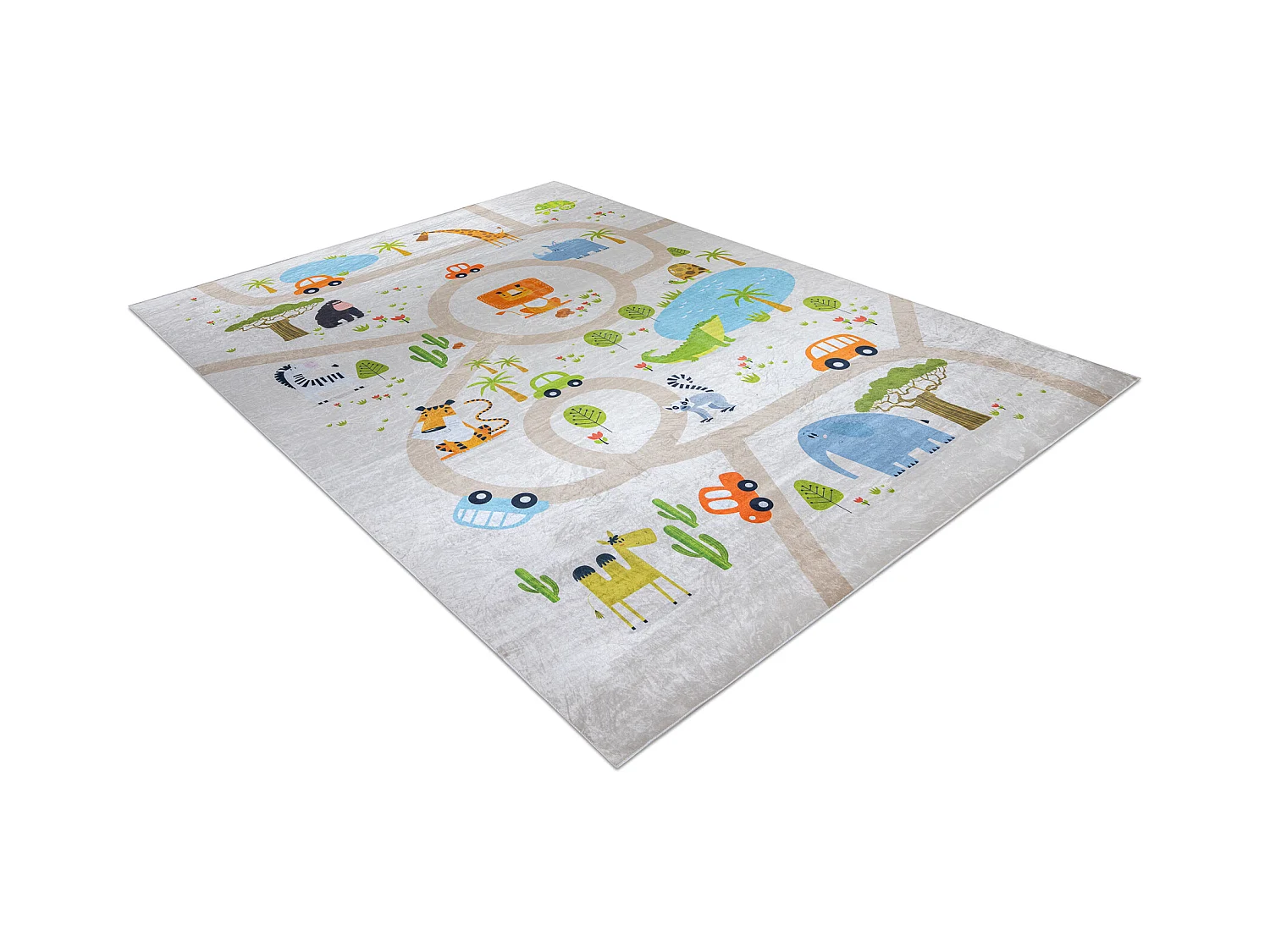 BAMBINO 50230 tapijt wasbaar Dierentuin, dieren voor kinderen antislip 160x220 cm