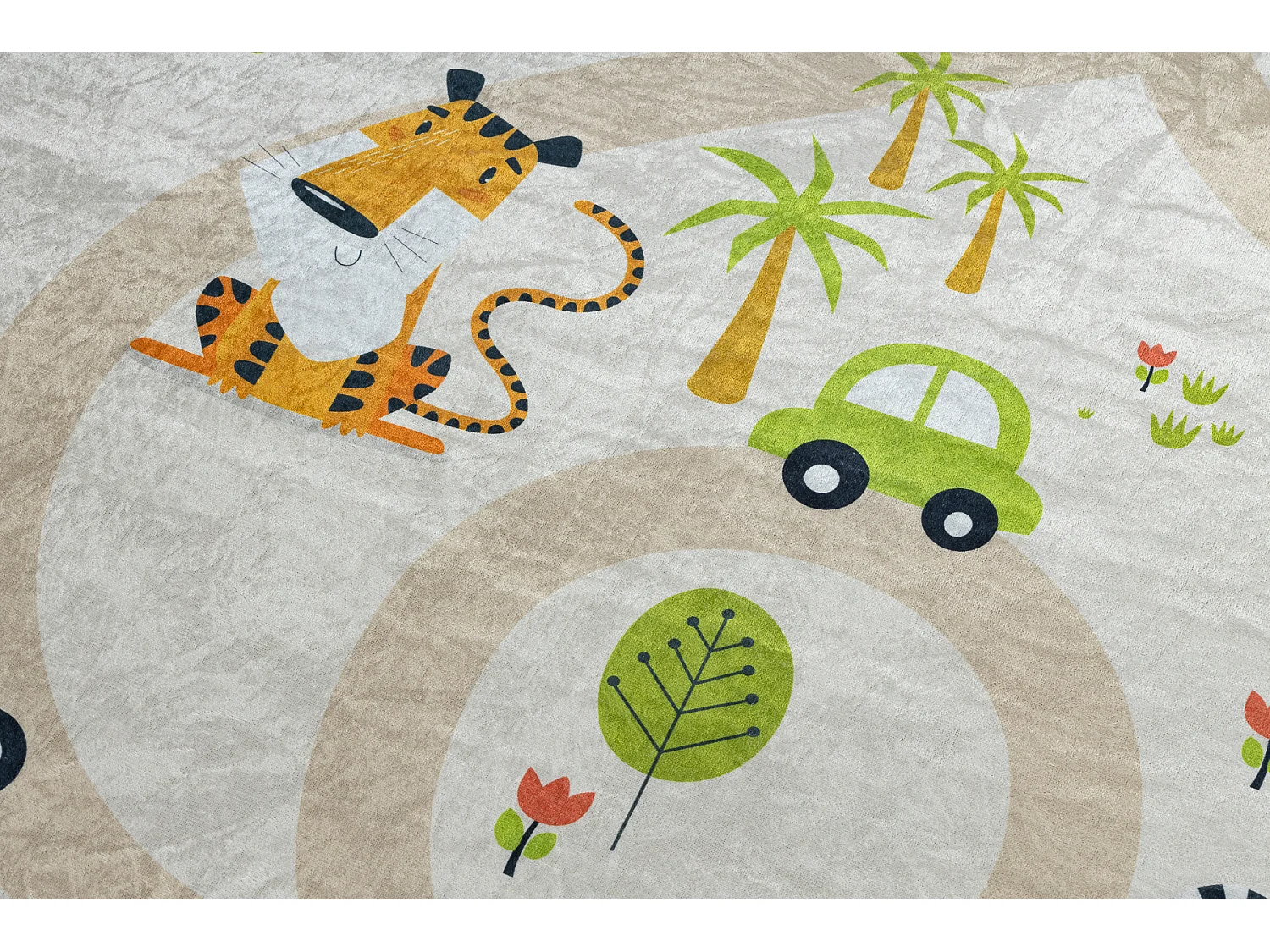 Tappeto lavabile BAMBINO 50230 Zoo, strade per bambini antiscivolo - b 160x220 cm