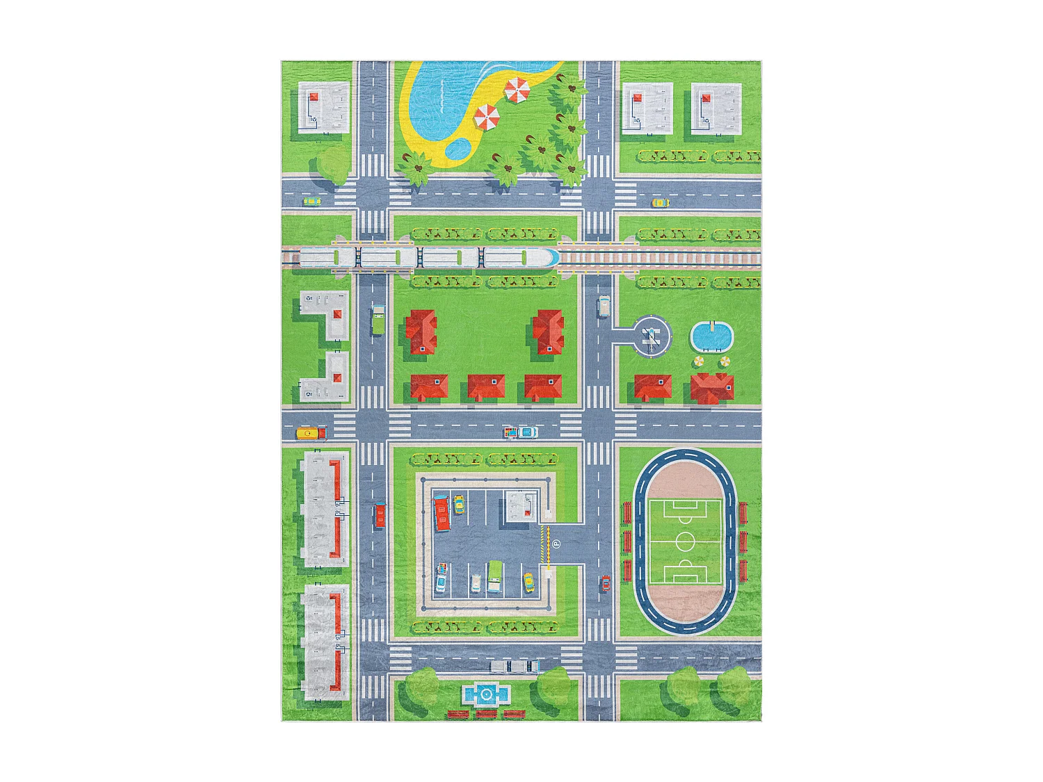 Tapis lavable BAMBINO 2624 Ville, rues pour les enfants antidérapant  120x170 cm