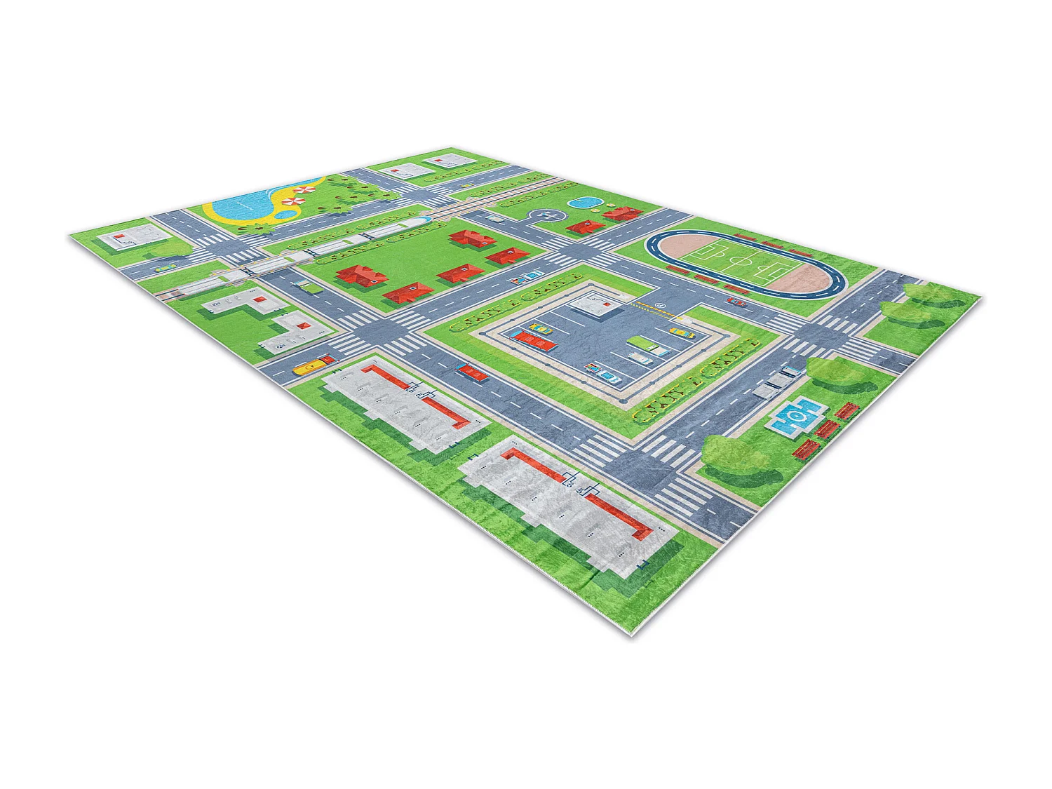 Tapis lavable BAMBINO 2624 Ville, rues pour les enfants antidérapant  120x170 cm