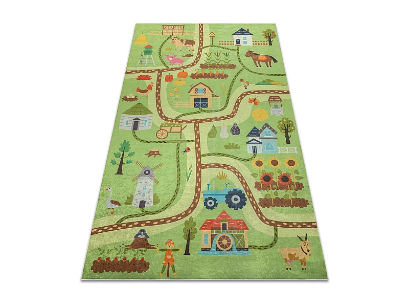 Tapis lavable BAMBINO 50200 Village, rues pour les enfants antidérapa 120x170 cm