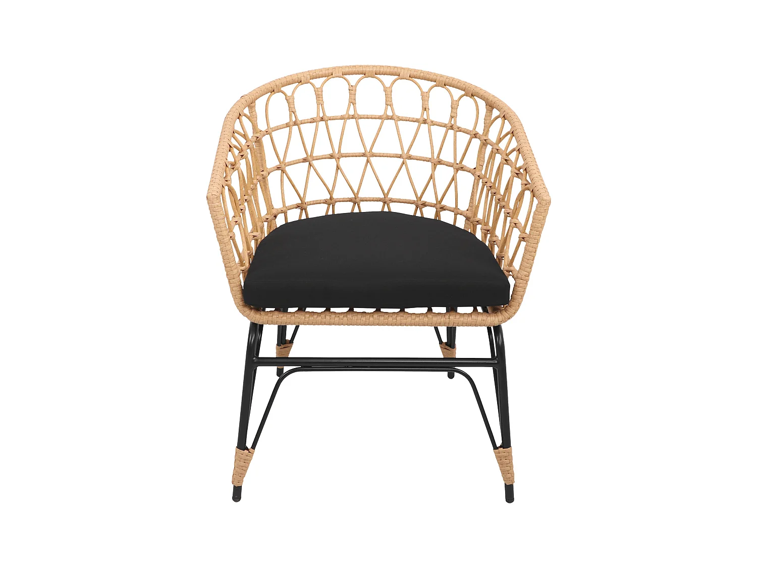 Set van 2 kunststof rotan fauteuils met kussens AIKO