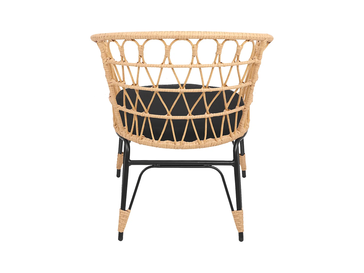 Set van 2 kunststof rotan fauteuils met kussens AIKO