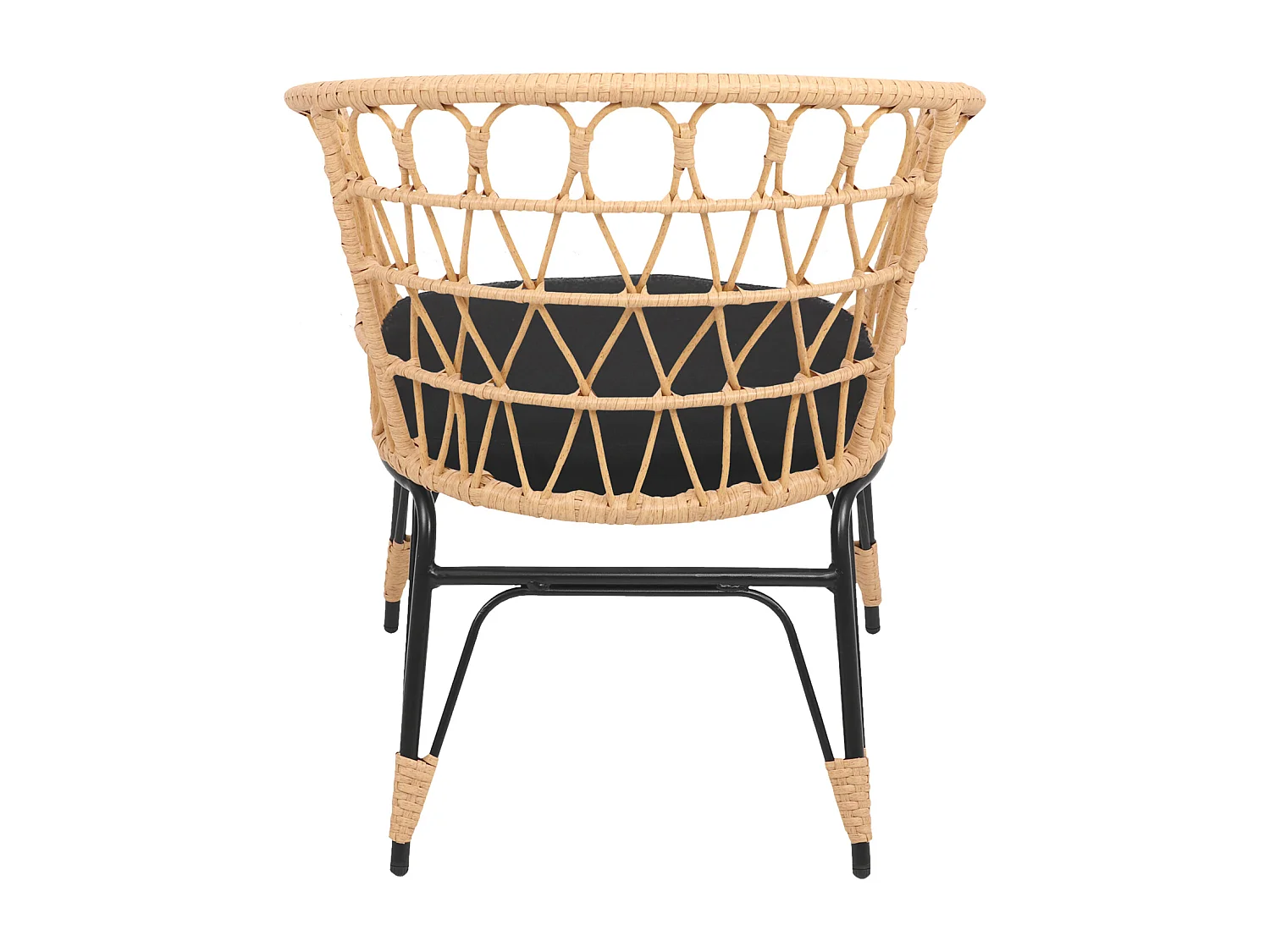 Lot de 2 fauteuils en rotin synthétique avec coussins AIKO - HAPPY GARDEN