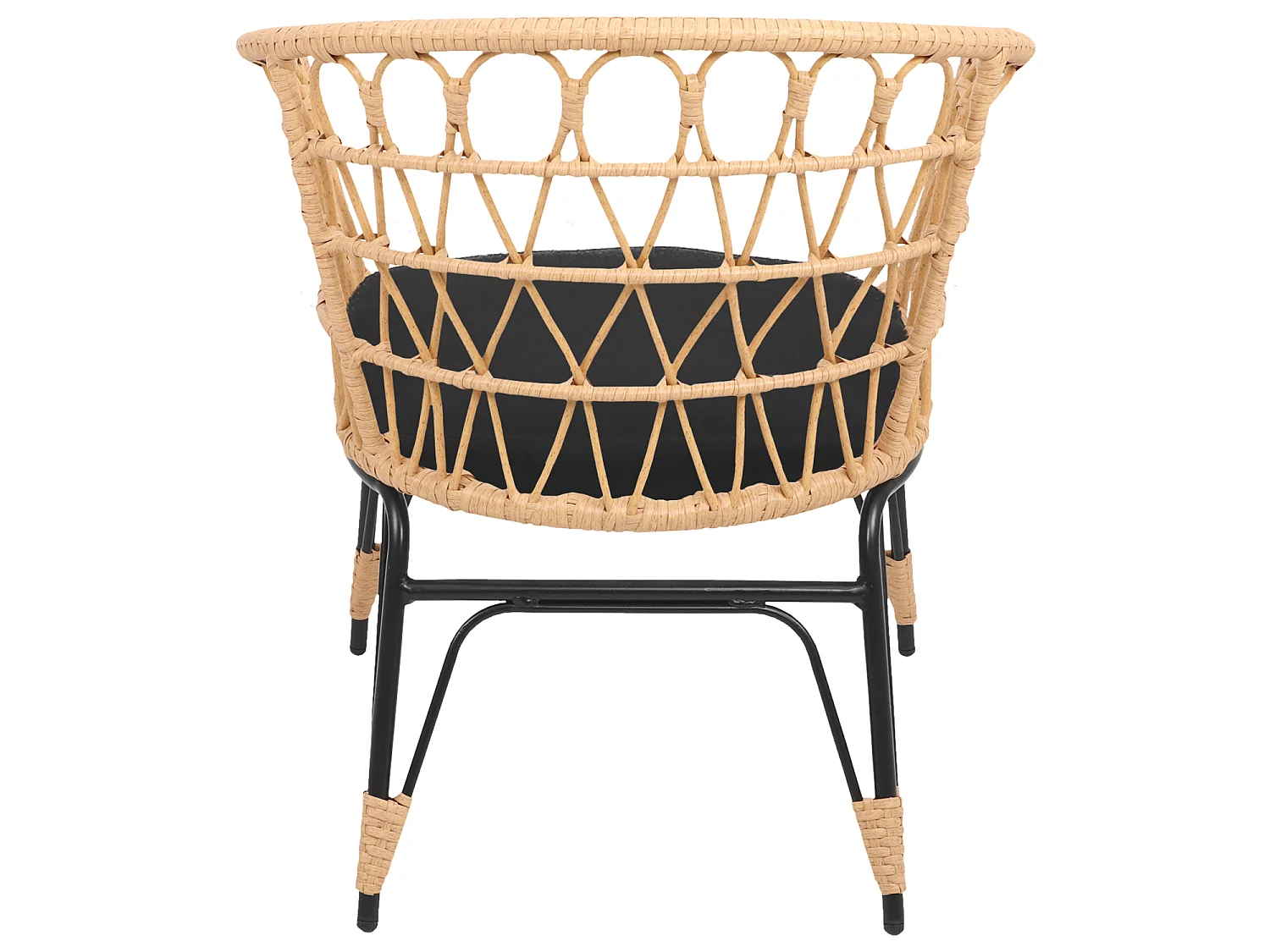 Set van 2 kunststof rotan fauteuils met kussens AIKO
