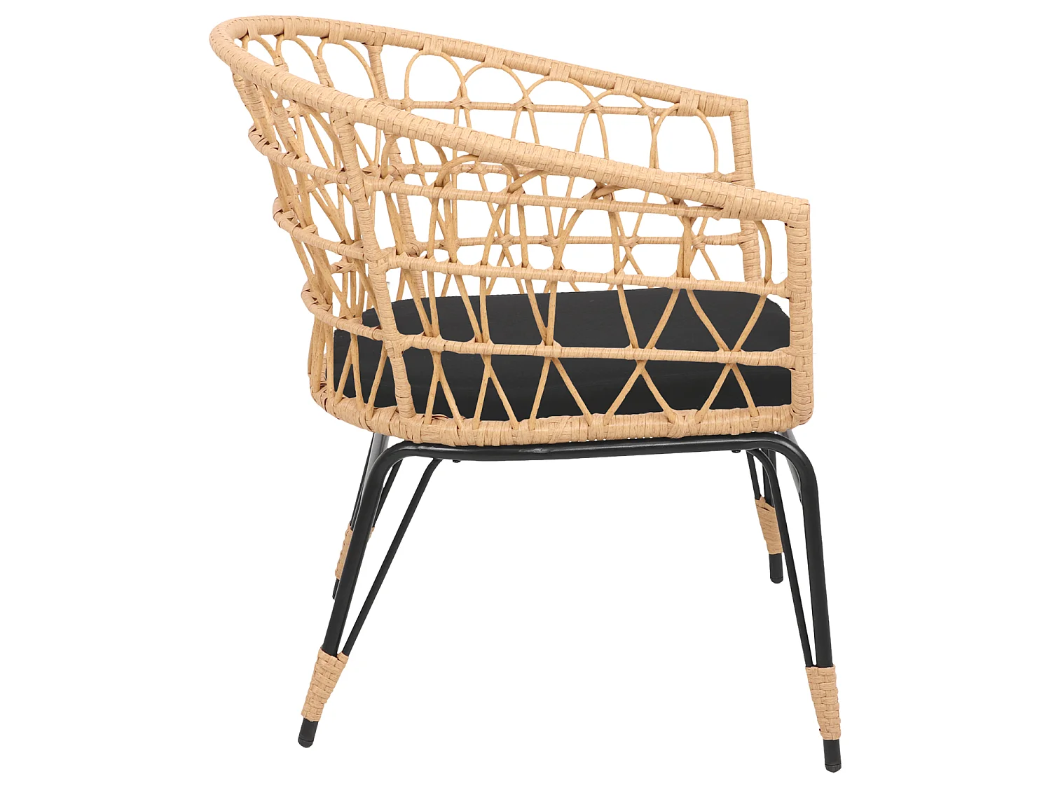 Set van 2 kunststof rotan fauteuils met kussens AIKO