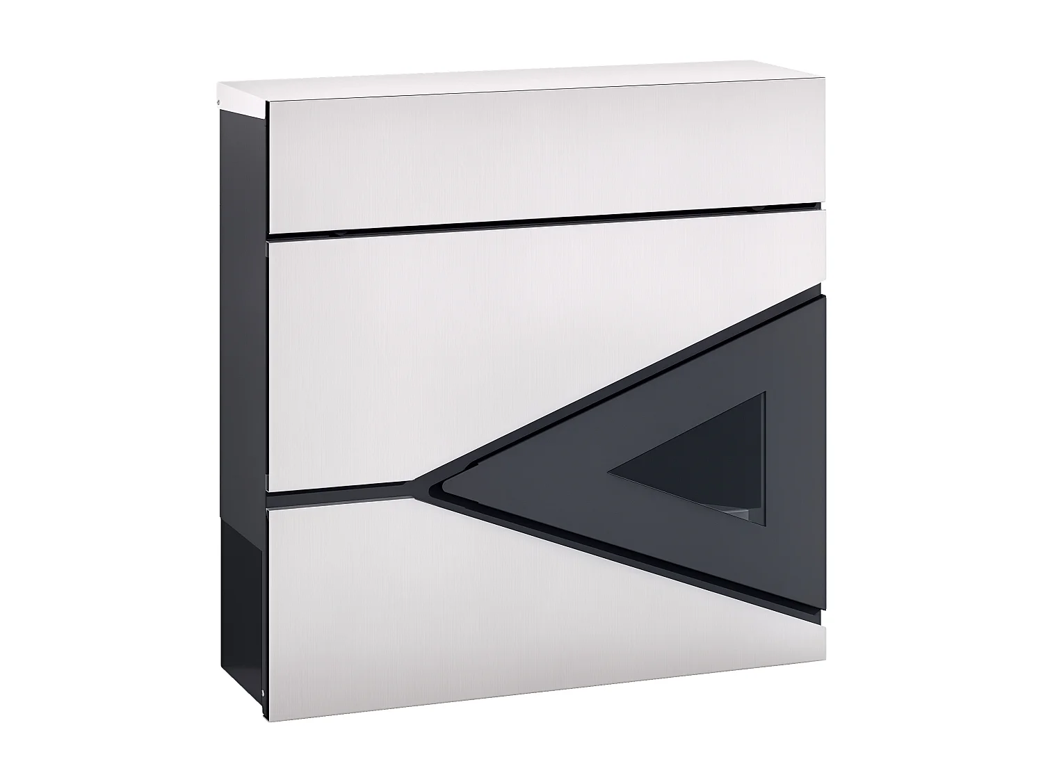 Boîte aux lettres murale design verrouillable - fenêtre - kit visserie inclus -  acier galvanisé inox