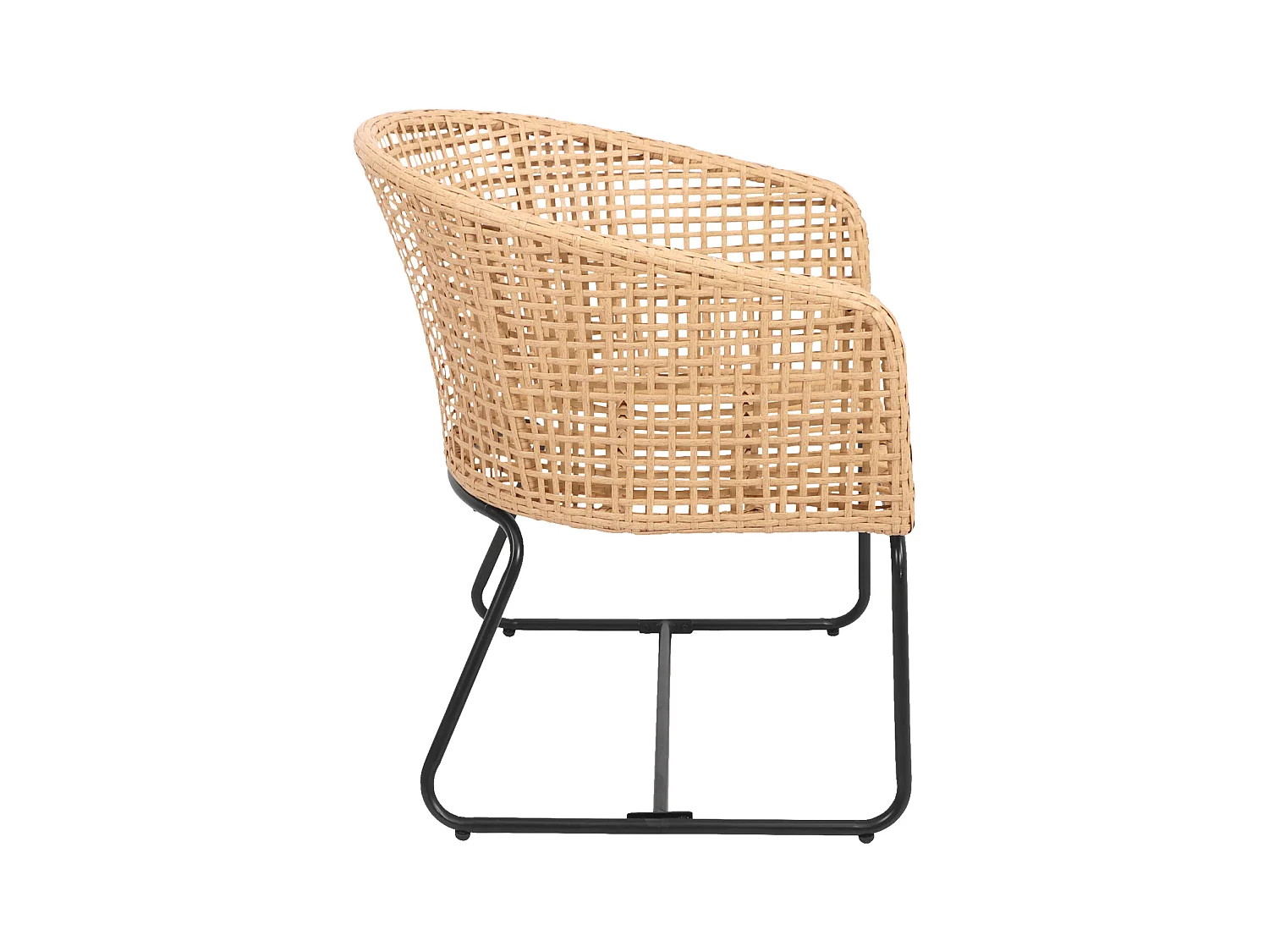 Set van 2 kunststof rotan fauteuils met kussens RINA