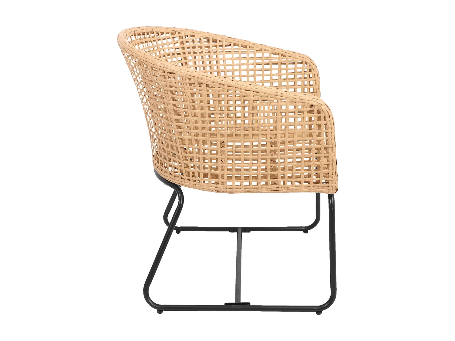Lot de 2 fauteuils en rotin synthétique avec coussins RINA - HAPPY GARDEN