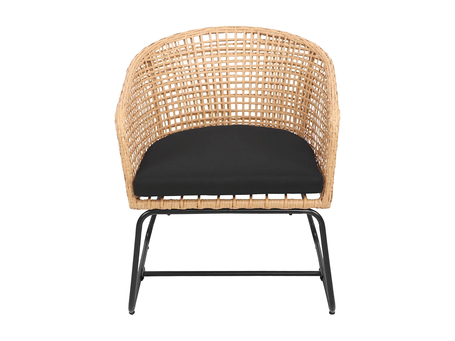 Lot de 2 fauteuils en rotin synthétique avec coussins RINA - HAPPY GARDEN