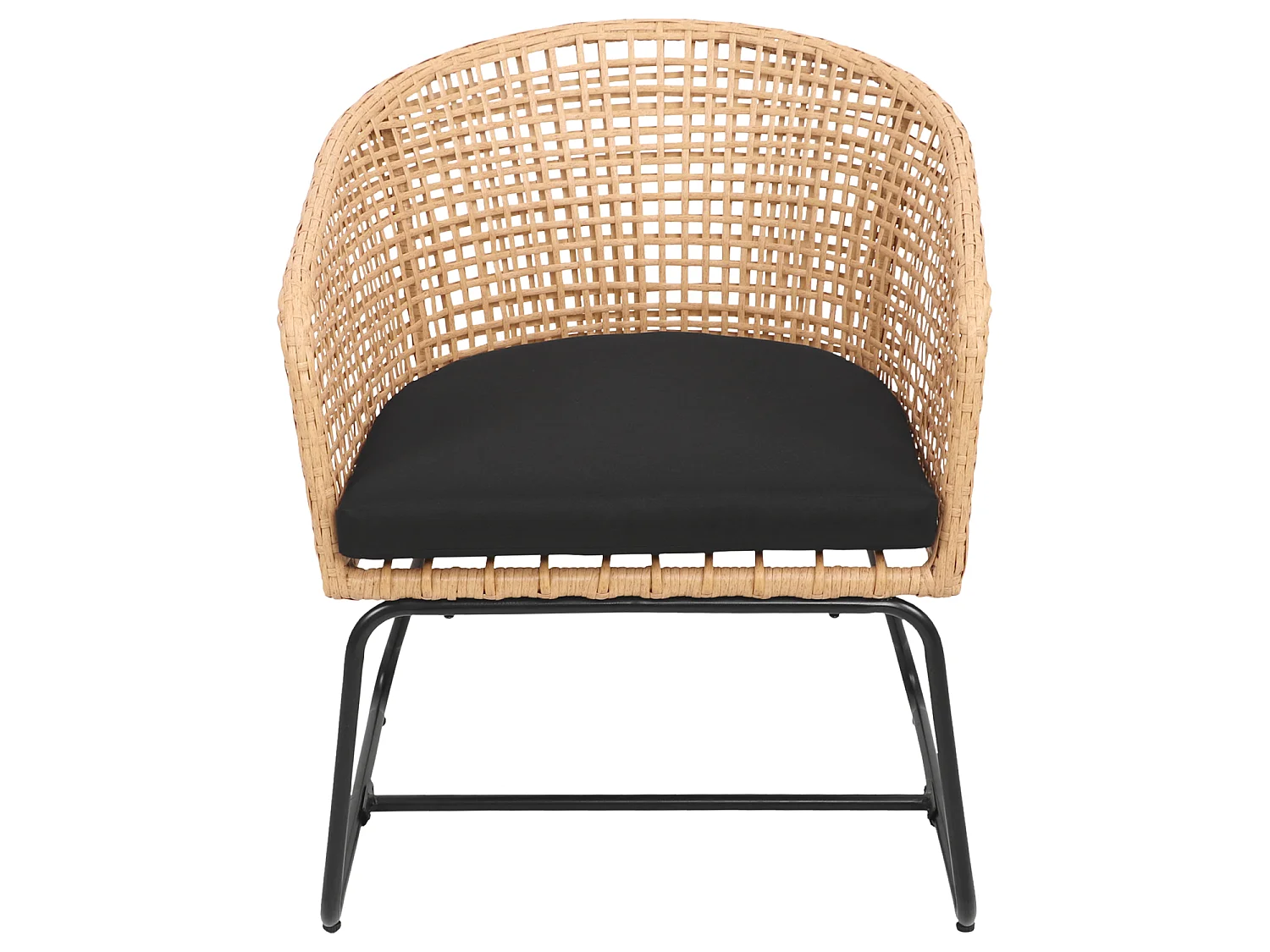 Lot de 2 fauteuils en rotin synthétique avec coussins RINA - HAPPY GARDEN