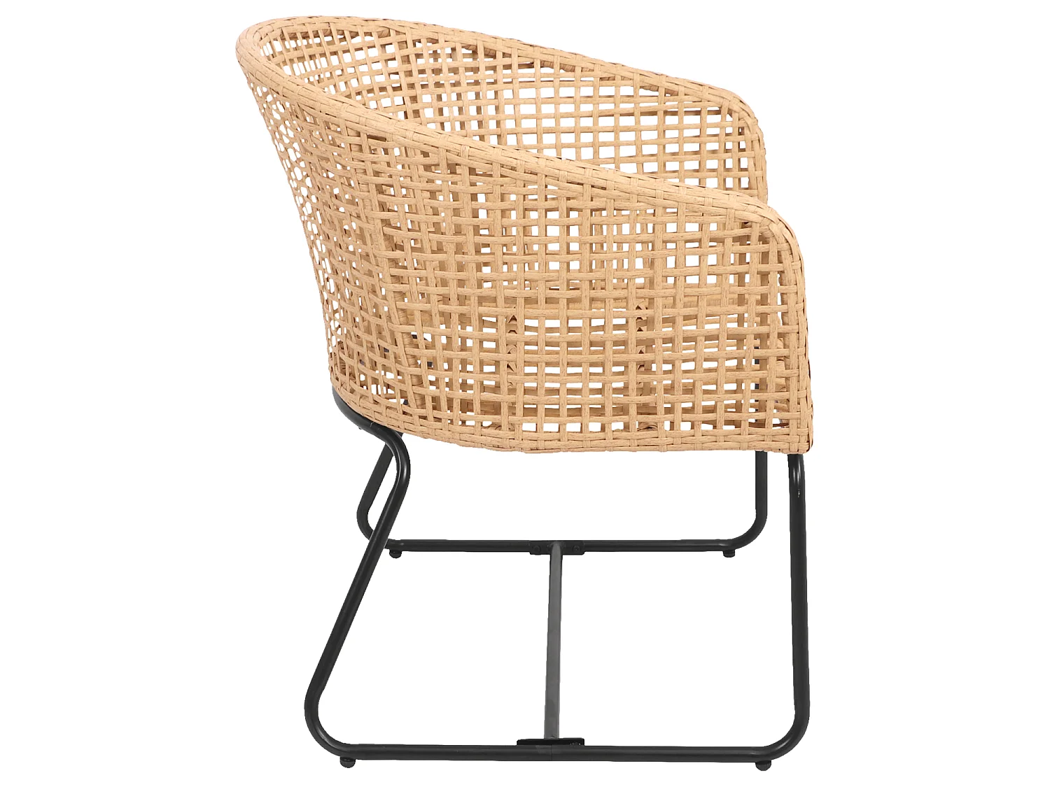 Lot de 2 fauteuils en rotin synthétique avec coussins RINA - HAPPY GARDEN