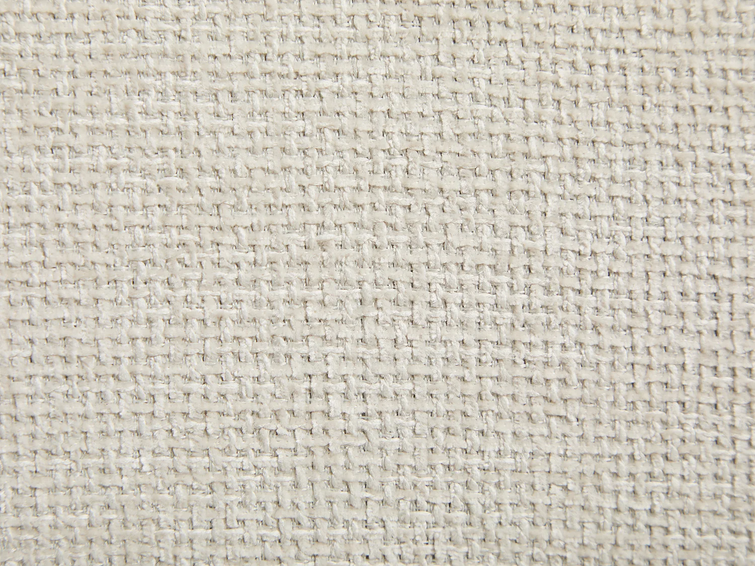 Lot de 2 tabourets en tissu texturé et bois d'hévéa naturel - Beige - LEDIRA