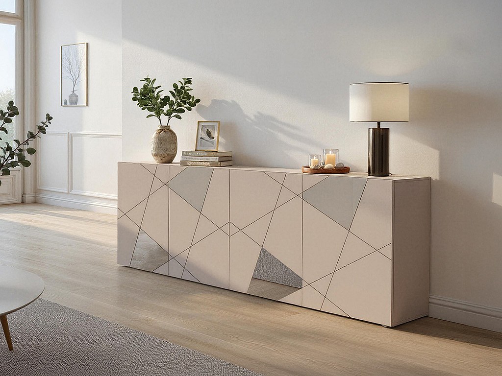 Sideboard mit 4 Türen - Beige - CANTIANO günstig online kaufen