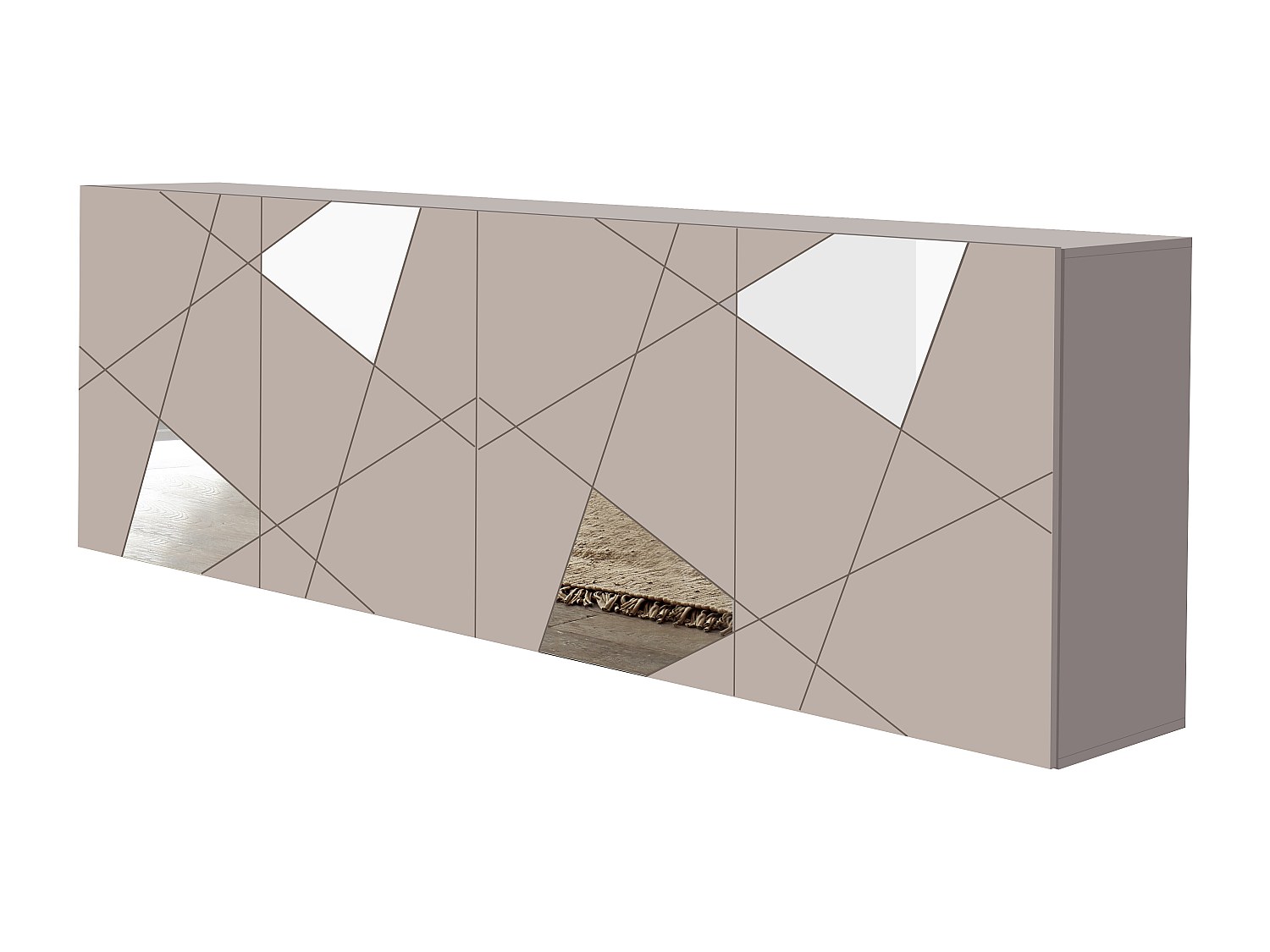 Sideboard mit 4 Türen - Beige - CANTIANO günstig online kaufen