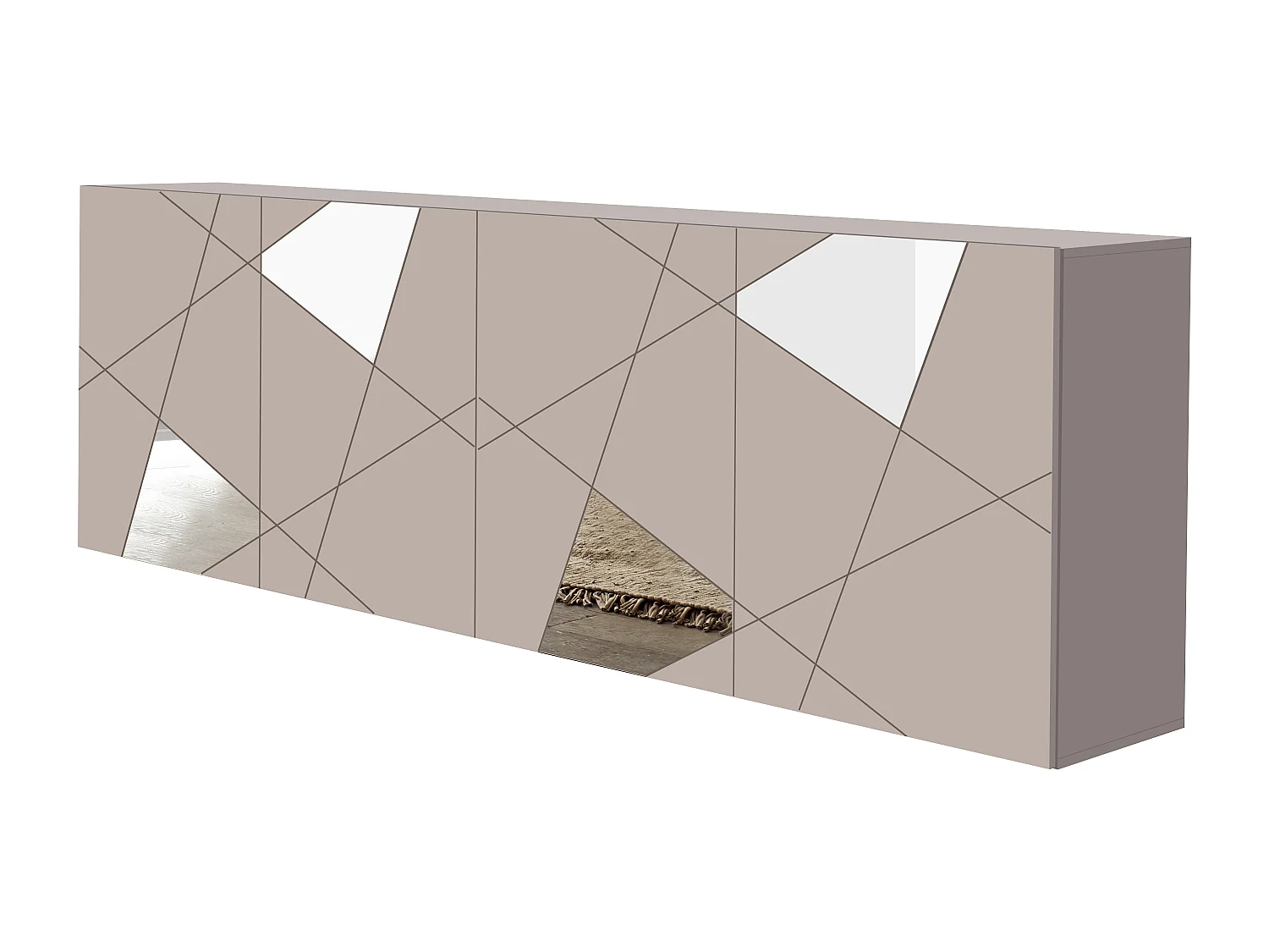 Buffet avec 4 portes - Beige - CANTIANO