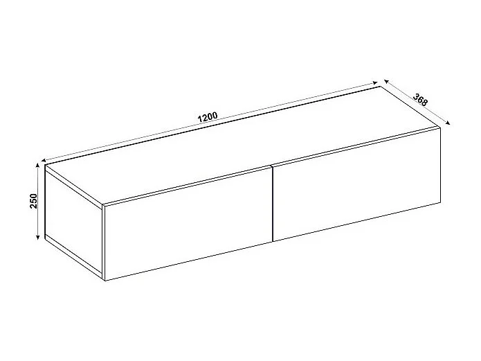 Console suspendue avec 2 portes - Effet marbre blanc - TENIDA