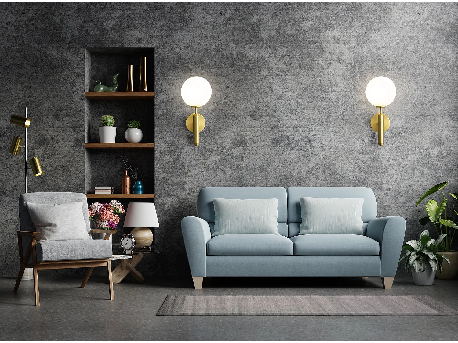 Applique Murale Toolight APP894-1W Gold