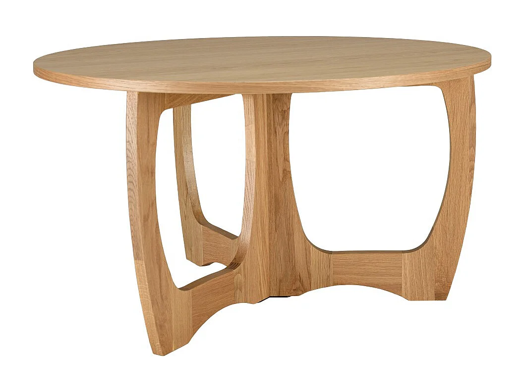 SYA - Table basse ronde D80 décor et chêne naturel pied ajouré