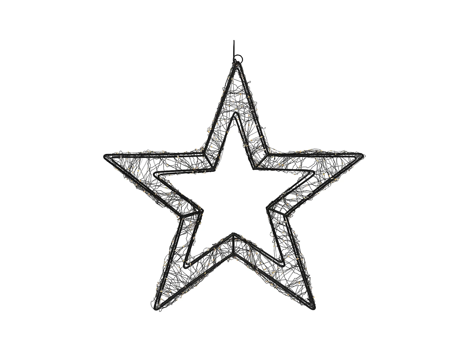 ECD Germany Stella luminosa LED 38 cm 500 LED bianco caldo extra, impermeabile con timer, decorazioni natalizie interno esterno finestra giardino