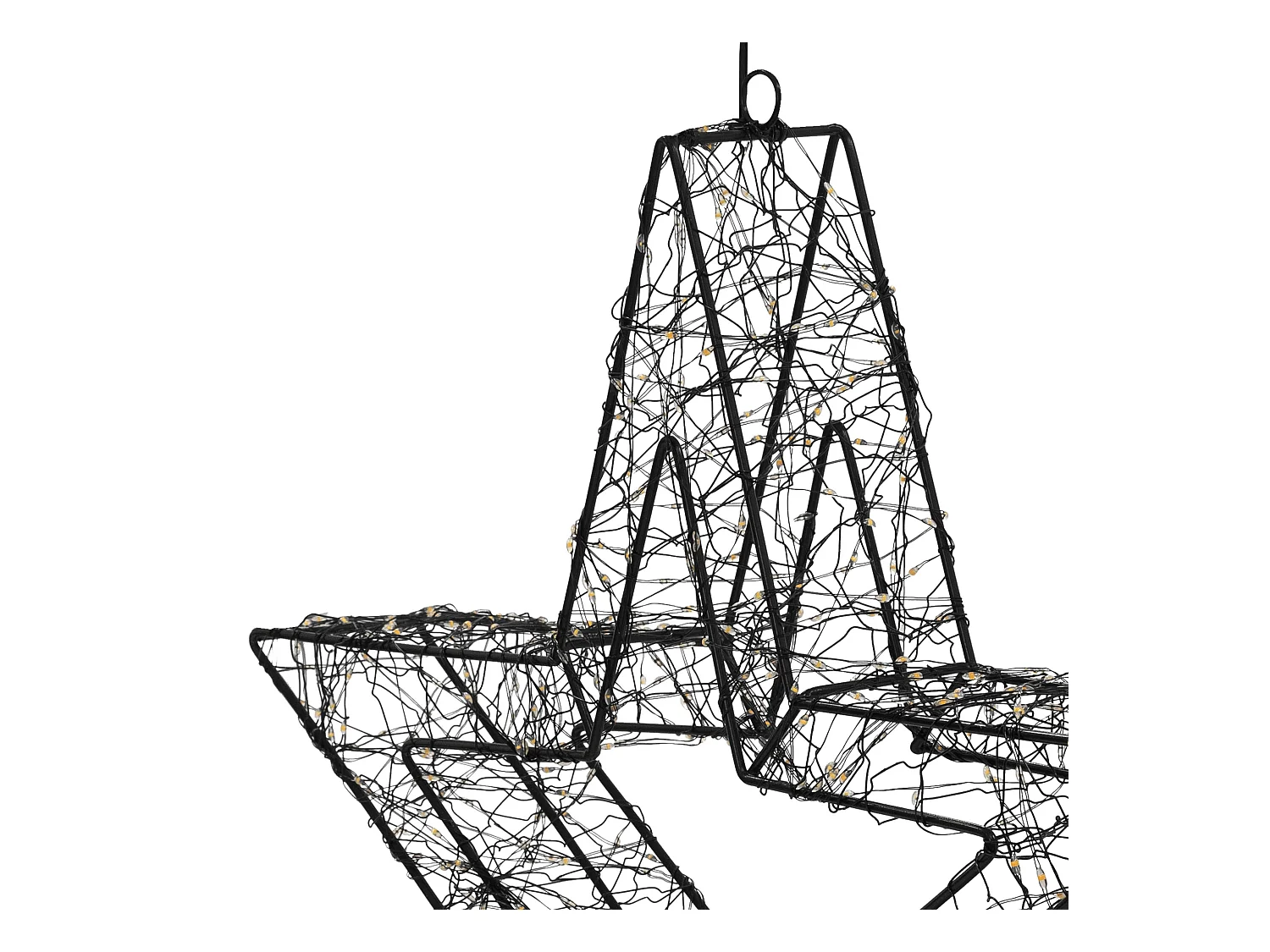 ECD Germany Stella luminosa LED 38 cm 500 LED bianco caldo extra, impermeabile con timer, decorazioni natalizie interno esterno finestra giardino