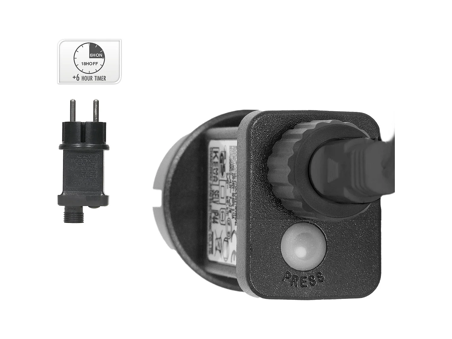 ECD Germany Stella luminosa LED 38 cm 500 LED bianco caldo extra, impermeabile con timer, decorazioni natalizie interno esterno finestra giardino