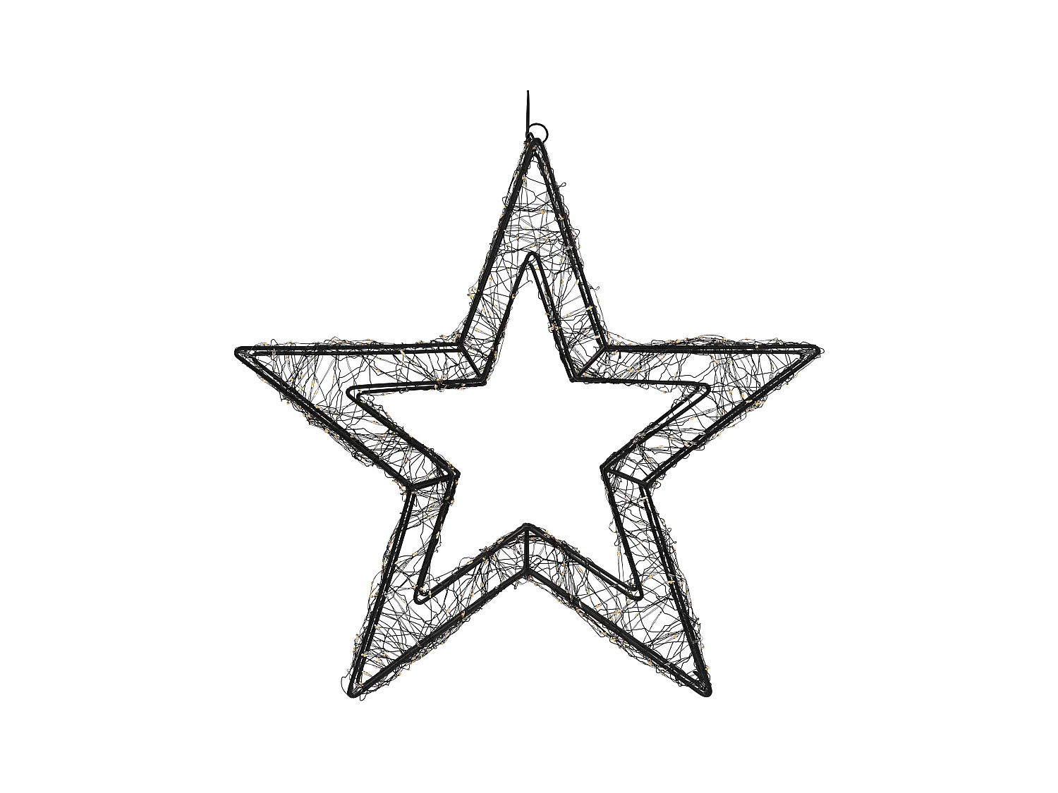 ECD Germany Estrella de Navidad 50cm con 720 luces LED blanco extra cálido para interior/exterior con temporizador decoración luminosa adorno colgante