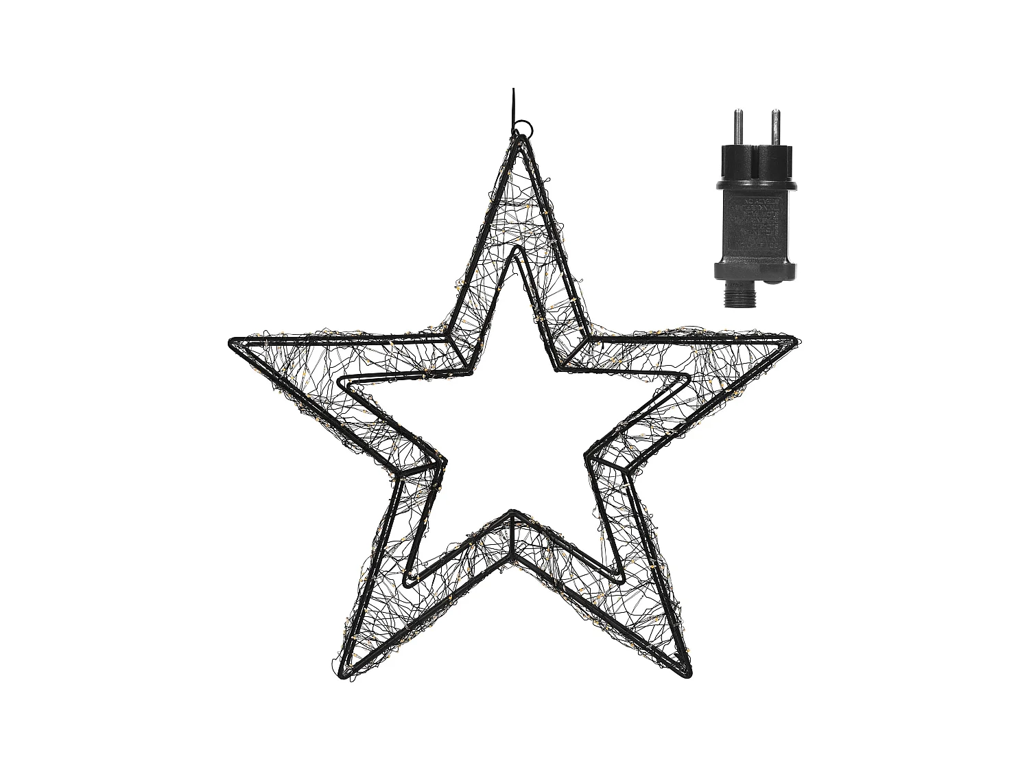 ECD Germany Estrella de Navidad 50cm con 720 luces LED blanco extra cálido para interior/exterior con temporizador decoración luminosa adorno colgante