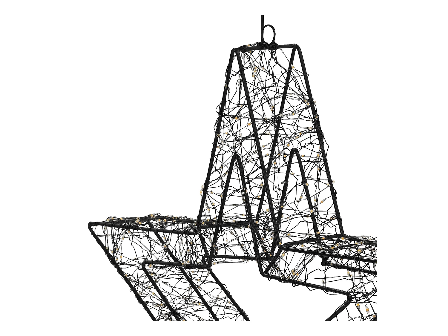 ECD Germany Estrella de Navidad 50cm con 720 luces LED blanco extra cálido para interior/exterior con temporizador decoración luminosa adorno colgante