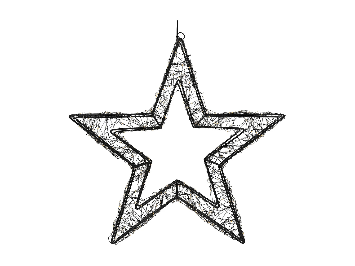 ECD Germany Estrella de Navidad 50cm con 720 luces LED blanco extra cálido para interior/exterior con temporizador decoración luminosa adorno colgante