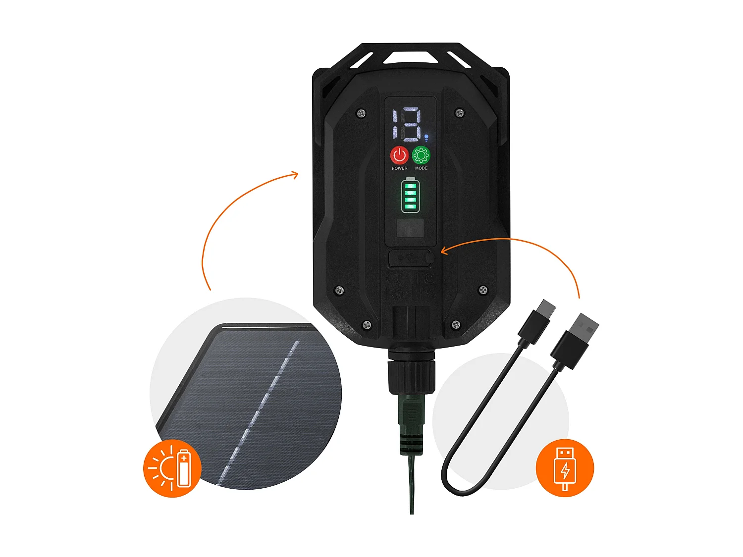 ECD Germany Solar Lichterkette Aussen 11m, 560 LED, Warmweiß, Weihnachtsbeleuchtung, Wasserfest, 13 Modi, Timer, Solarlichterkette Außenlichterkette