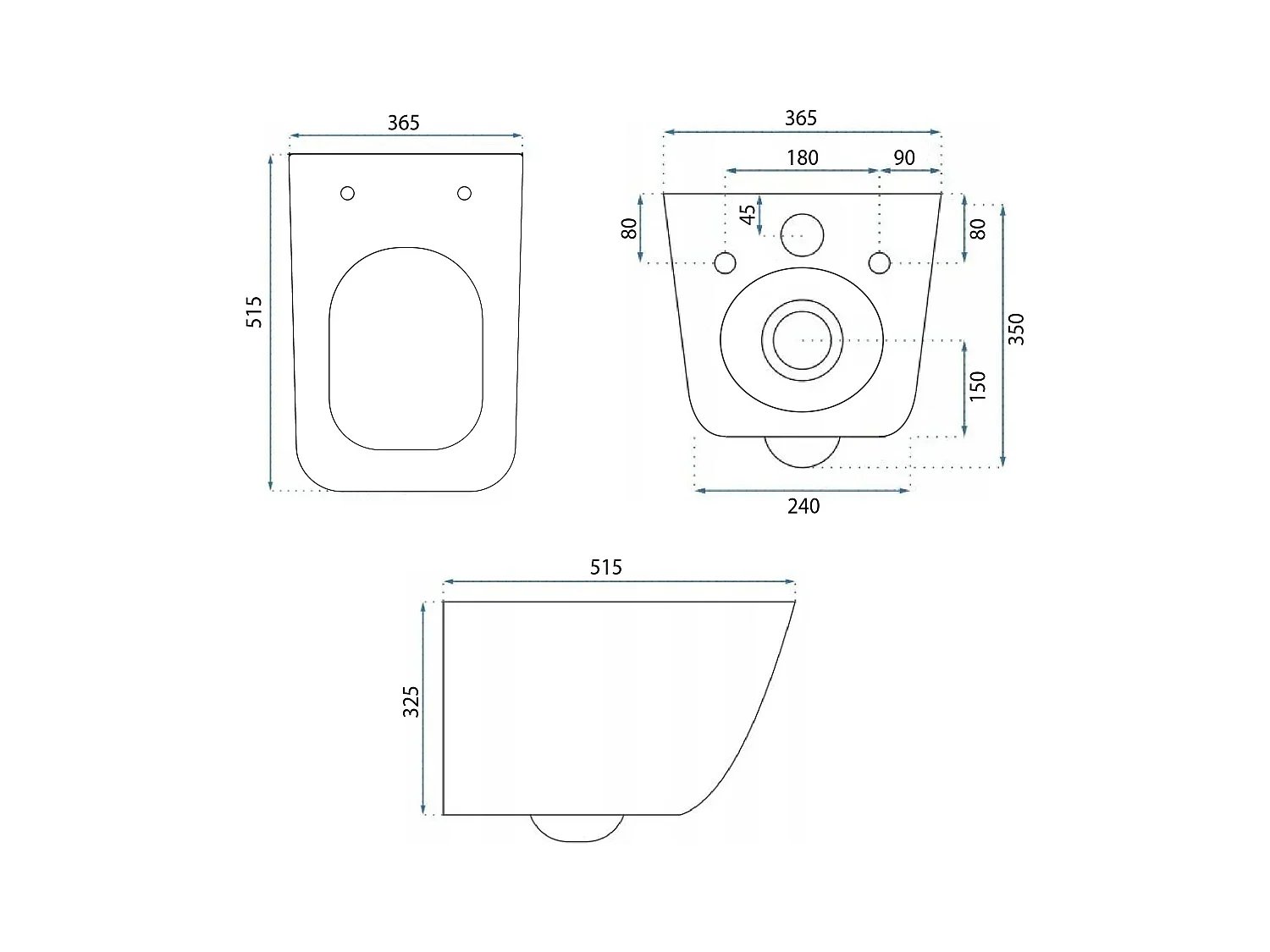 Cuvette Wc Suspendue Rea Dexter Tornado White